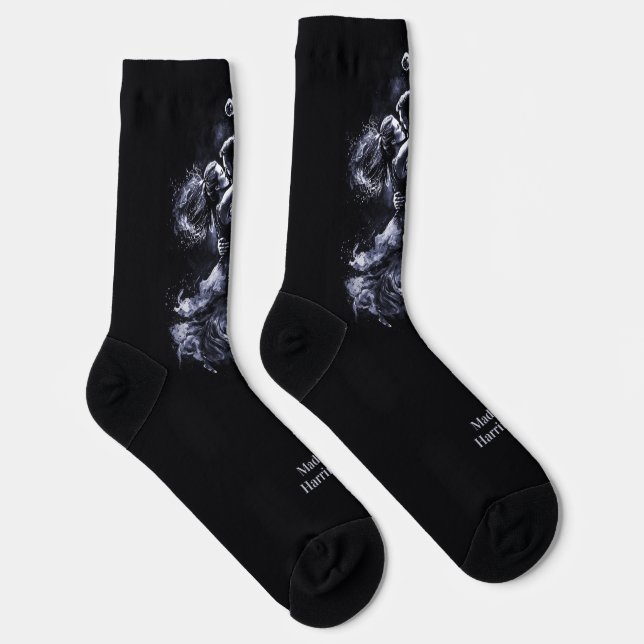 Chaussette Nom personnalisé Couple dansant (Droite)