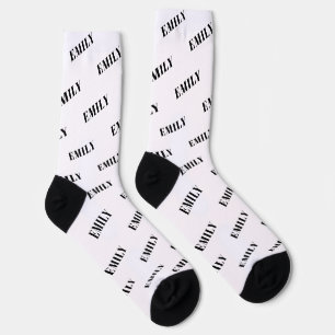 Chaussette Nom personnalisé Motif Monogramme