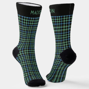 Chaussette Nom personnalisé Plaid / Tartan Motif