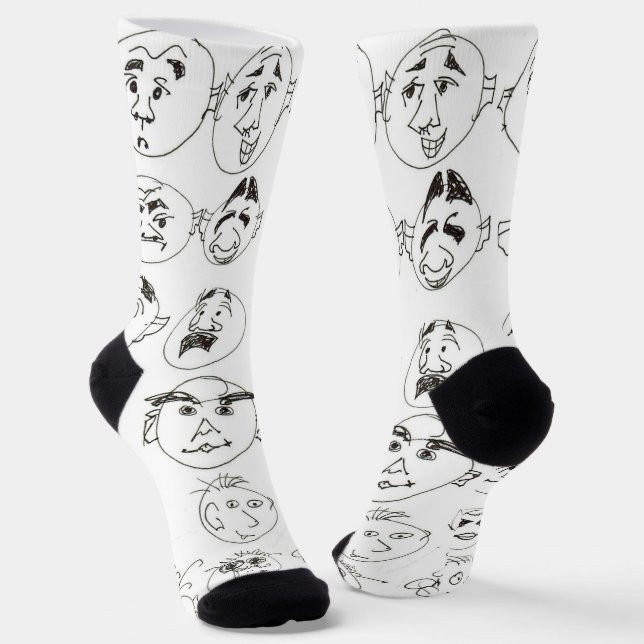 Chaussette Nombreux visages (Angulaire)
