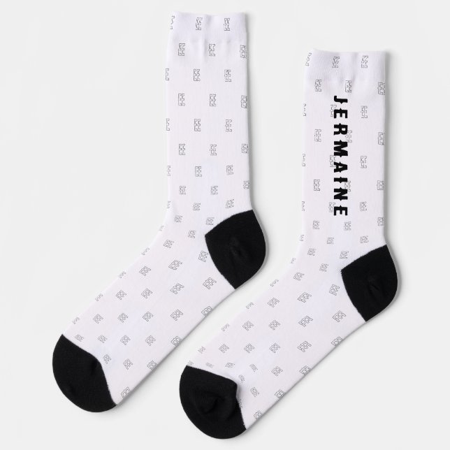 Chaussette Noms personnalisés, Chaussettes Monogrammes (Gauche)