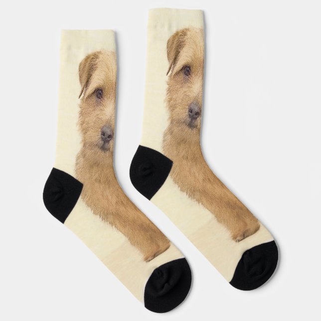 Chaussette Norfolk Terrier Peinture - Art Chien original (Droite)