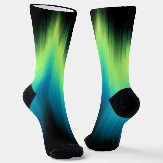 Chaussette Northern Lights Socks Aurora Art Socks Customized (Angulaire)
