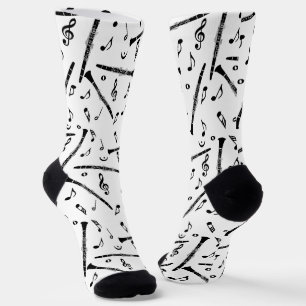 Chaussette Notes de musique Black Clarinets