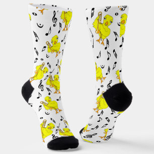 Chaussette Notes de musique Trombone Chick