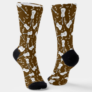 Chaussette Notes musicales de Guitare Lines