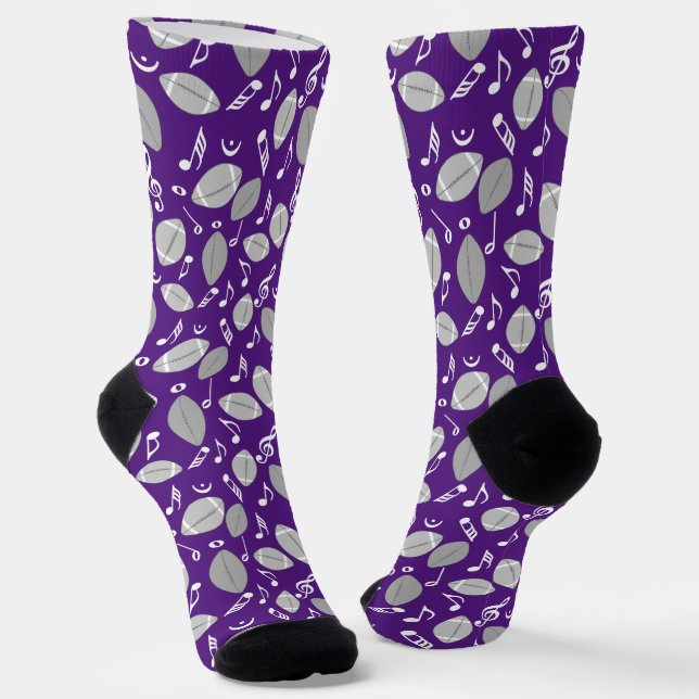 Chaussette Notes musicales Footballs (Angulaire)