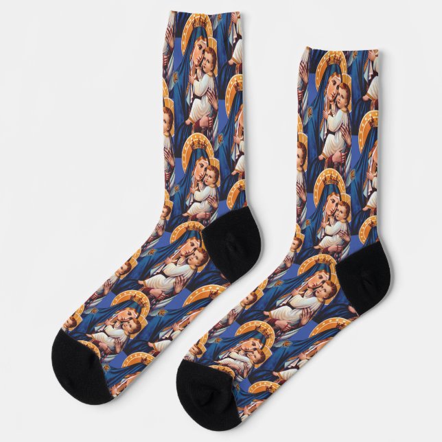 Chaussette Notre-Dame du Mont-Carmel Art dévotionnel (Gauche)