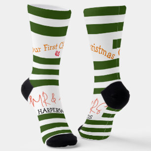 Chaussette Notre premier Noël, M. et Mme. /Couple nouvellemen