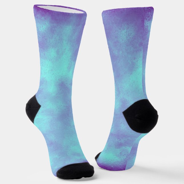 Chaussette Nuage pourpre bleu tempête (Angulaire)
