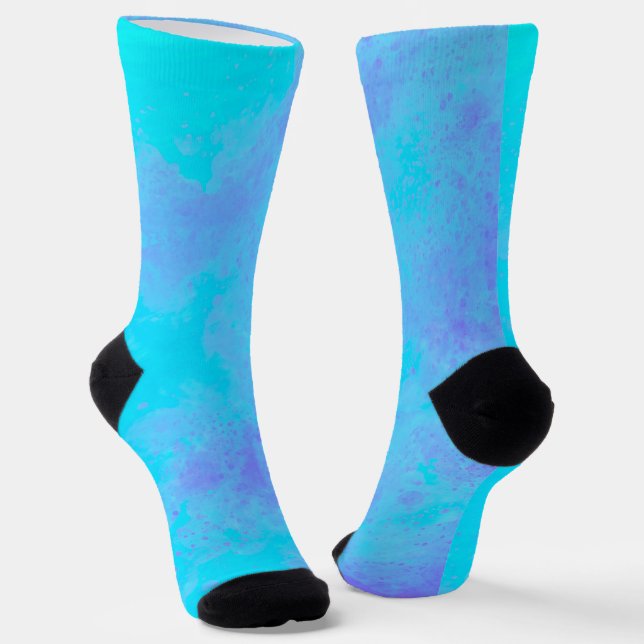 Chaussette Nuages violets de tempête bleue (Angulaire)