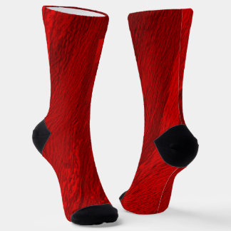 Chaussette nuances diagonales Abstraites de conception rouge