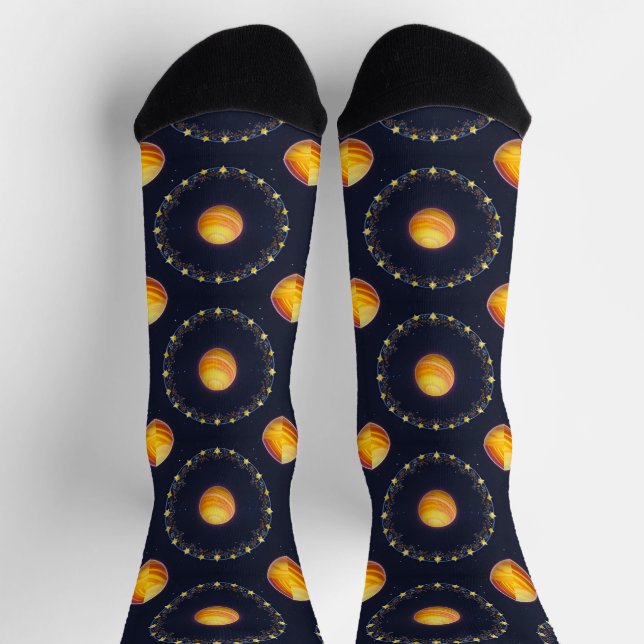 Chaussette Œuvre d'art cosmique vibrante (Haut)