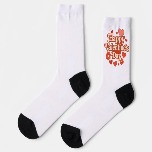 Chaussette Œuvres d'art de la Saint-Valentin des années 70 (Gauche)