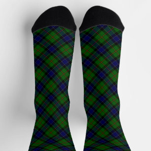 Chaussette Ogilvie tartan bleu vert plaid