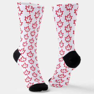 Chaussette Oh Canada ! Érable rouge canadien moderne et fier