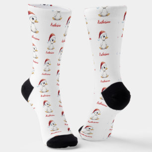 Chaussette Oie Canard de Noël Personnalisé Mignon Festif