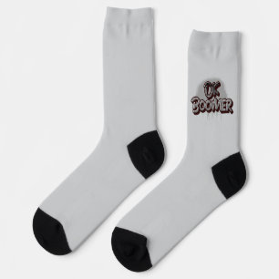 Chaussette Ok Boomer en graffiti noir
