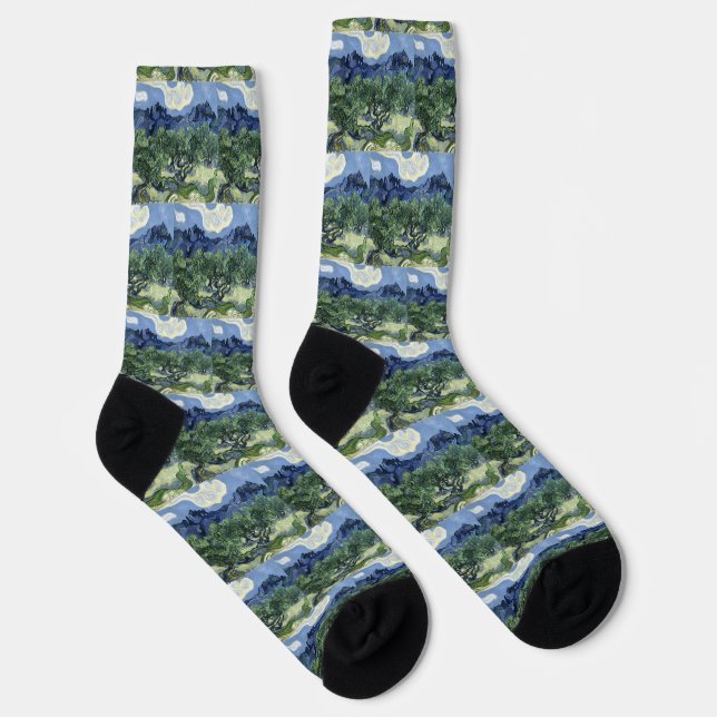 Chaussette Oliviers de Van Gogh - Blue Mountain Art (Droite)