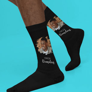 Chaussette Oncle de photo personnalisée moderne