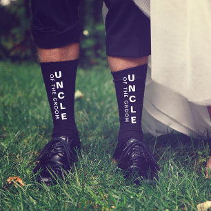 Chaussette Oncle mariage De La Pièce Noir Personnalisé