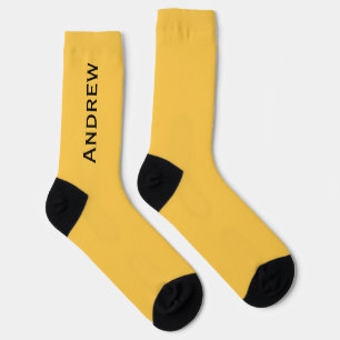 Chaussette Or noir ou CHOISISSEZ VOTRE COULEUR avec nom géant