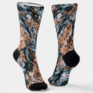 Chaussette orange et bleu