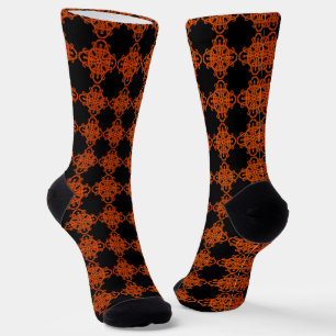 Chaussette Orange Et Noir