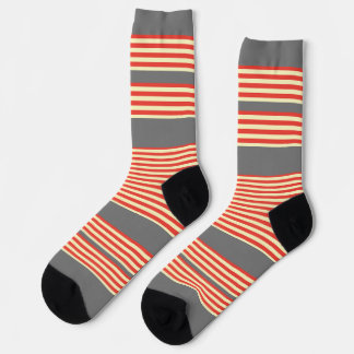 Chaussette Orange Gris