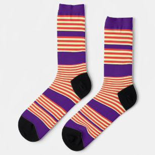 Chaussette Orange Gris violet