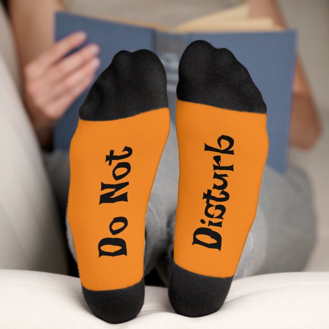 Chaussette Orange Ne Dérangez Pas Les Chaussettes (Fond)
