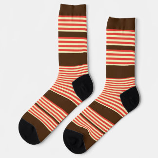 Chaussette Orange Stripes Brown