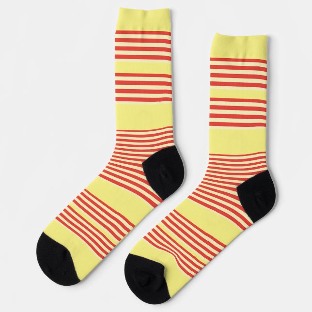 Chaussette Orange Stripes Jaune (Gauche)