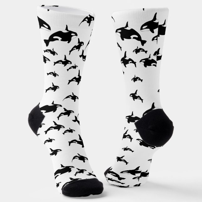 Chaussette Orca Killers Whales Motif Ocean Imprimer (Angulaire)