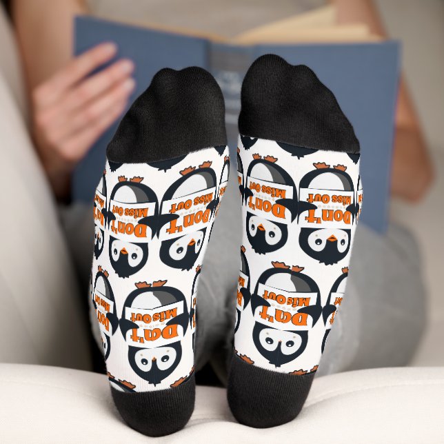 Chaussette Oreiller décoratif Penguin Don't Miss Out (Fond)