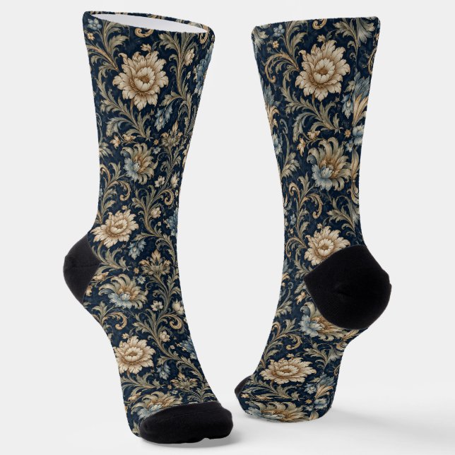 Chaussette Ornementation florale de luxe décorative (Angulaire)