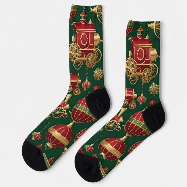 Chaussette ornements de noël steampunk chaussettes (Gauche)