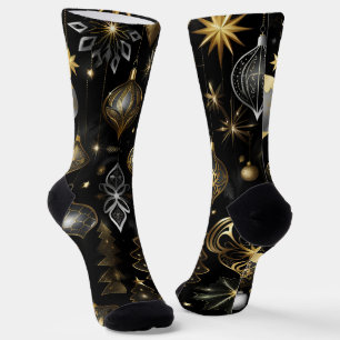 Chaussette Ornements Traditionnels Argent Et Or