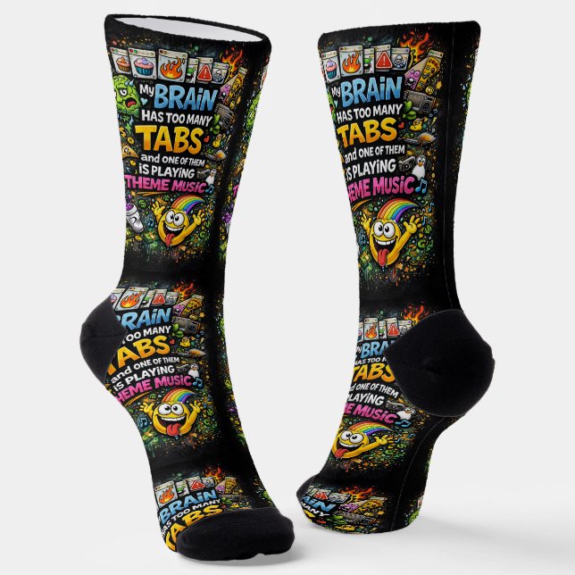 Chaussette Où acheter des chaussettes cool 00325 Too Many Tab (Angulaire)