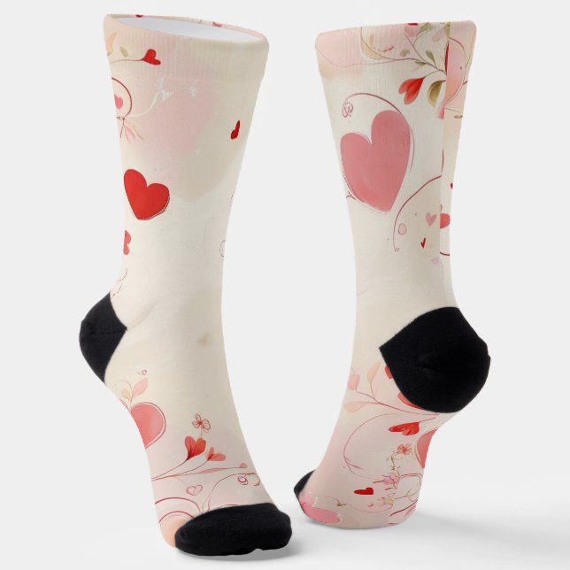 Chaussette Où les fleurs de coeur grandissent (Angulaire)