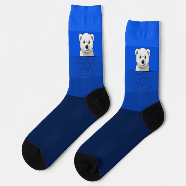 Chaussette Ours regardant par-dessus le mur, Lunettes de sole (Gauche)