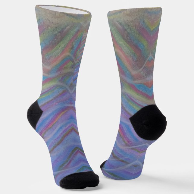 Chaussette P40M Unique Colorful Abstract Art (Angulaire)