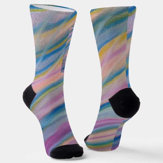 Chaussette P6 Unique Colorful Abstract Art (Angulaire)