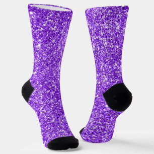 Chaussette Paillettes Bleu Violet Luxueux