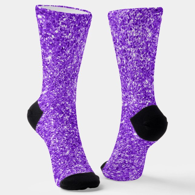 Chaussette Paillettes Bleu Violet Luxueux (Angulaire)