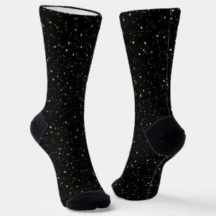 Chaussette Paillettes dorées glamour et scintillements sur fo