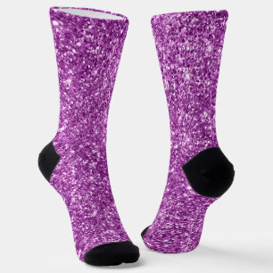 Chaussette Paillettes violettes scintillantes de luxe