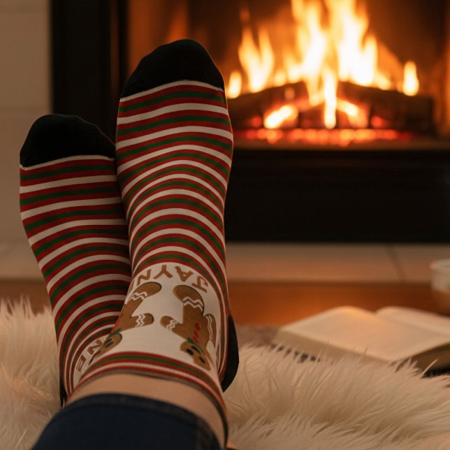 Chaussette Pain d'épices - Stripes de l'homme Chaussettes de  (Toasty socks for toasty toes)