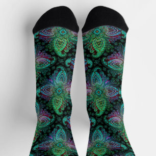 Chaussette Paisley Turquoise