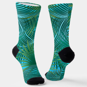 Chaussette Palmier Tropical Feuille Jungle Green